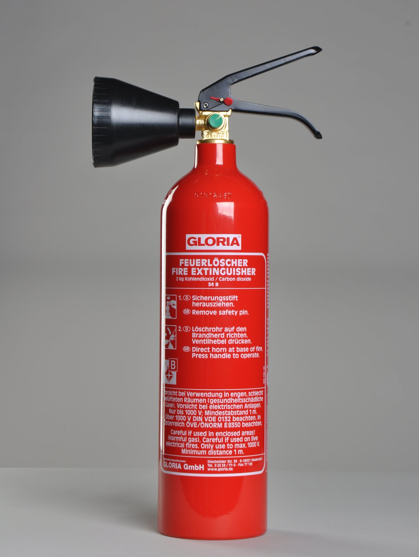 Kohlenstoffdioxidlöscher mit Wandhalterung - KS5SE / KS2SBS - Beschilderung Zentgraf