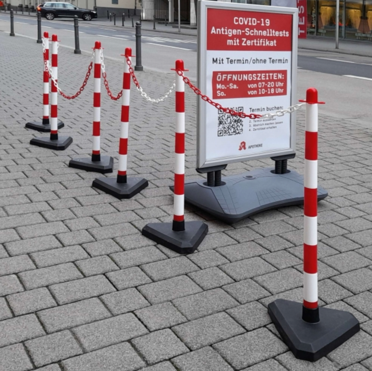 GUARDA Leichter Ketten-Warnständer Set - Beschilderung Zentgraf