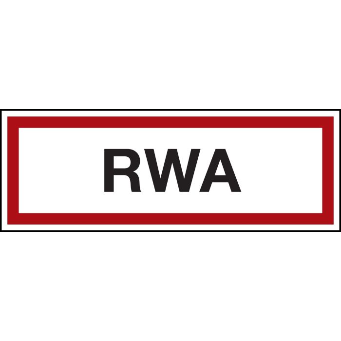 RWA (Rauchwärmeabzug), 297 x 105 mm, DIN 4066 - Beschilderung Zentgraf