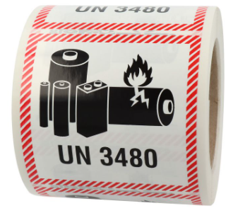Gefahrgutaufkleber - reine Lithium-Ionen-Batterien (UN 3480) - Beschilderung Zentgraf