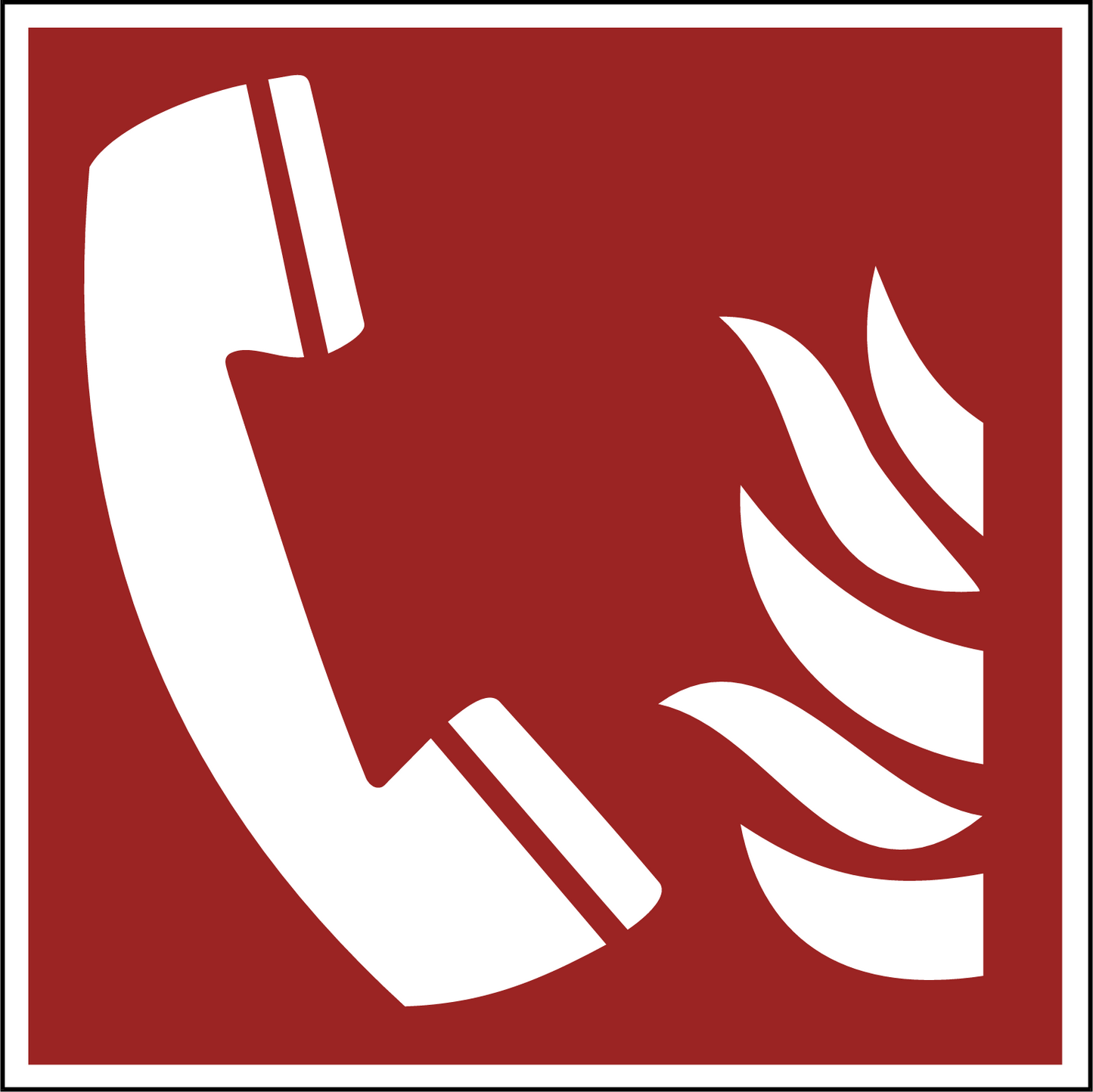 Brandmeldetelefon, 200x200 mm, ASR A1.3/ ISO 7010, F006 - Beschilderung Zentgraf