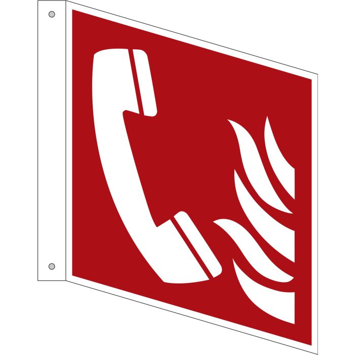 Brandmeldetelefon, 200x200 mm, ASR A1.3/ ISO 7010, F006 - Beschilderung Zentgraf