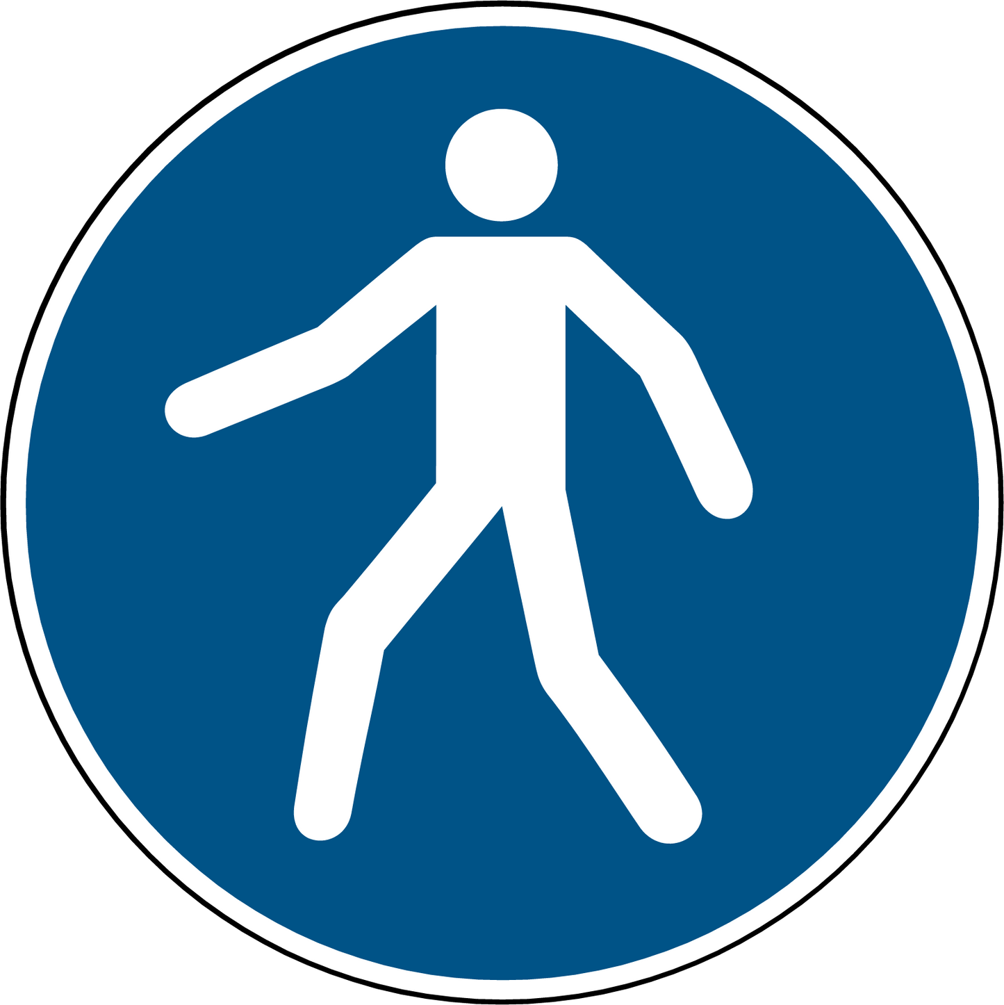 Fußgängerweg benutzen Ø 200 mm, ASR A1.3/ ISO 7010, M024 - Beschilderung Zentgraf