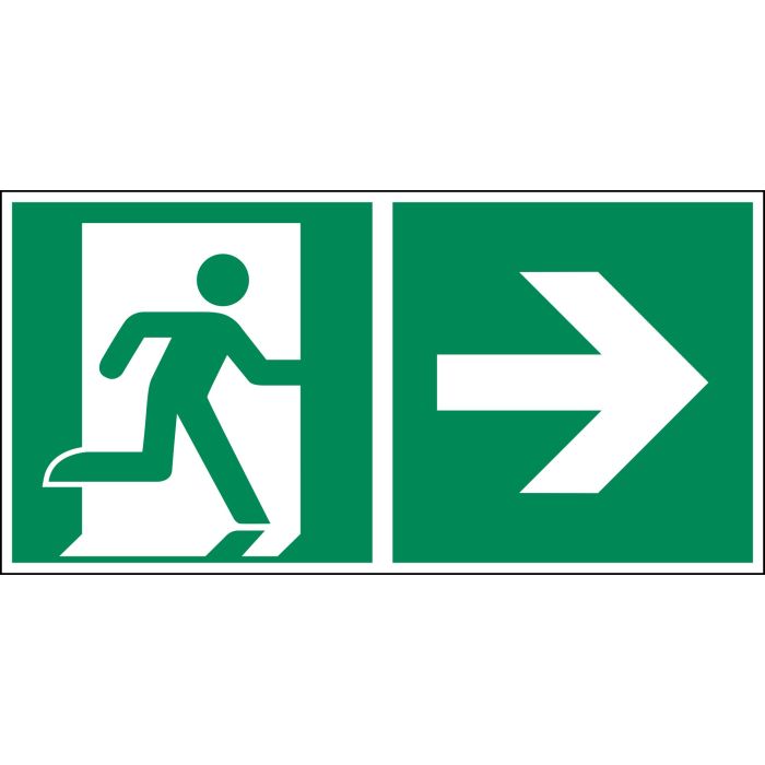 Rettungsweg (alle Richtungen), ASR A1.3/ ISO 7010, E001/ E002 - Beschilderung Zentgraf
