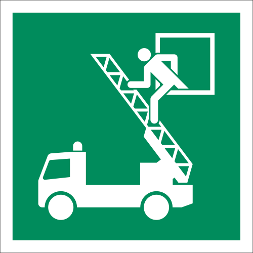 Rettungsausstieg, nachleuchtend, 200 x200 mm, ASR A1.3/ ISO 7010, D-E0017 - Beschilderung Zentgraf