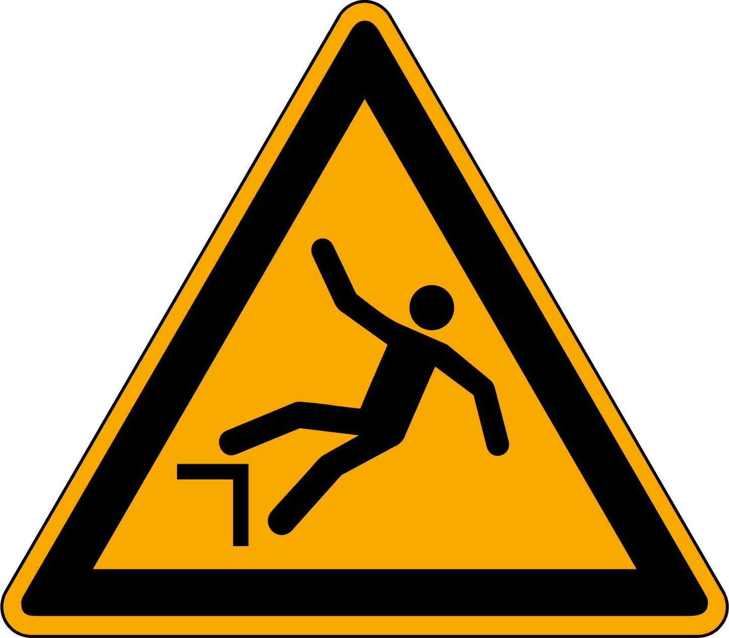 Warnung vor Absturzstellen, ASR A1.3/ ISO 7010, W008 - Beschilderung Zentgraf
