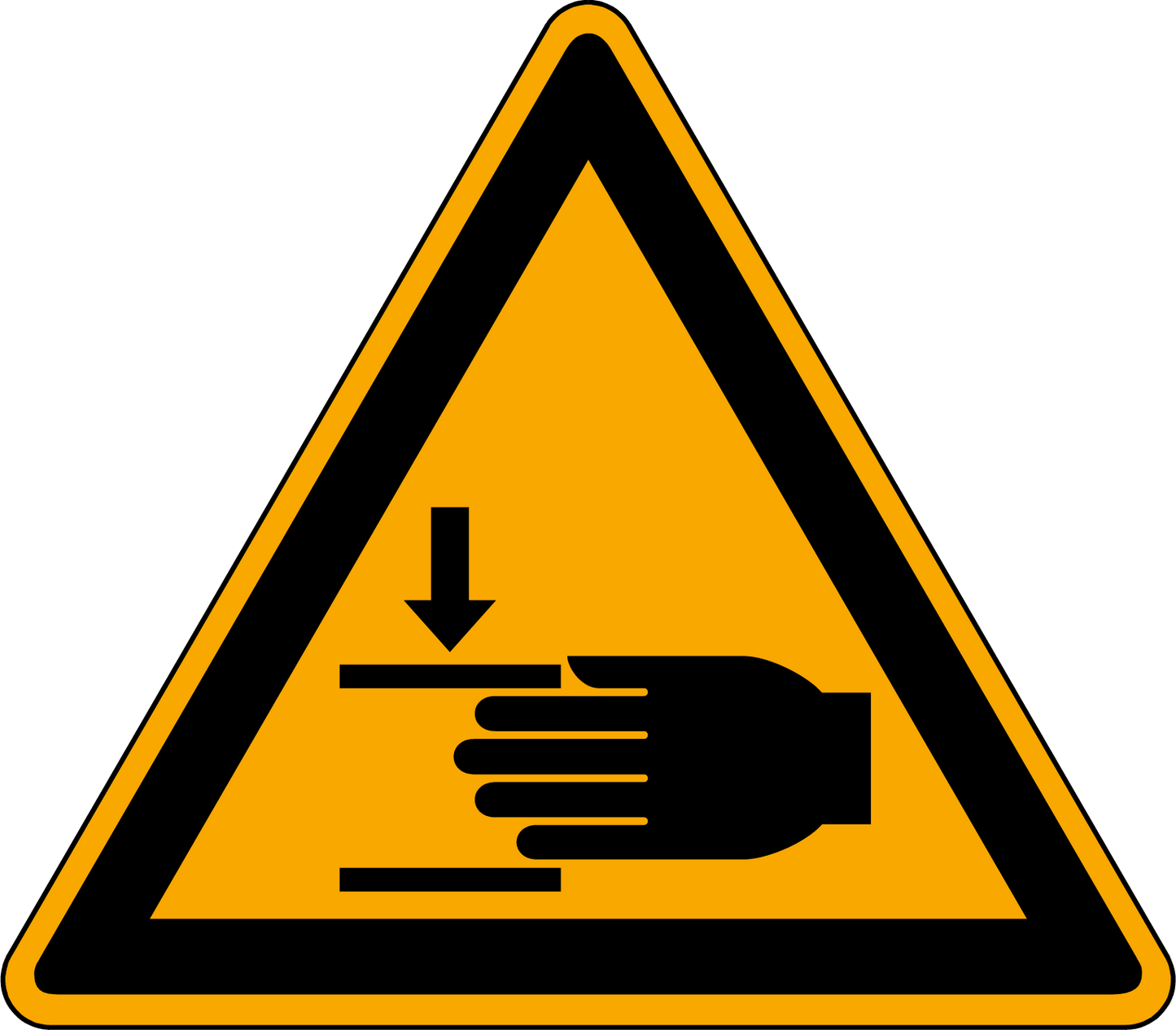 Warnung vor Handverletzungen, ASR A1.3/ ISO 7010, W024 - Beschilderung Zentgraf