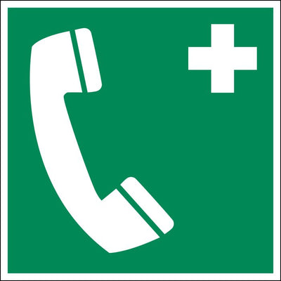 Notruftelefon, 200x200 mm, ASR A1.3/ ISO 7010, E004 - Beschilderung Zentgraf